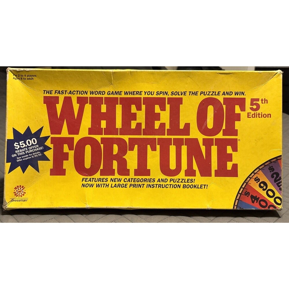 Sealed Wheel of Fortune 5th Edition Pressman 1991 Board Game